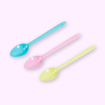 Cucchiaini per granita, uno giallo, una roso ed uno azzurro